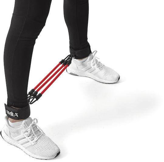 AMILA Gymtube Resistance Bands Set 3pcs Red 0.35m