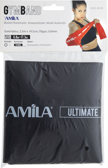 AMILA Resistance Band Loop Very Hard Black 2,5m 2.5m