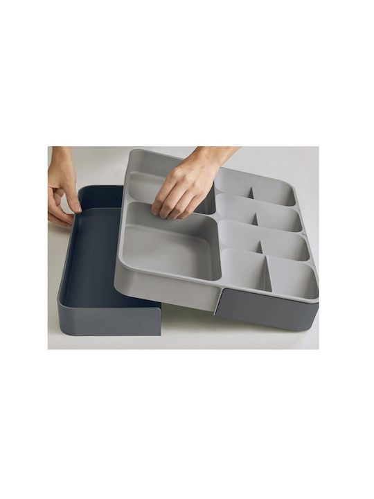 Verk Group Opening Plastic Drawer Cutlery Tray 50x39x5cm Grey