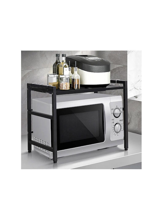 Verk Group Βάση για Φούρνο Μικροκυμάτων Μεταλλική 65x36x44εκ. Μαύρη