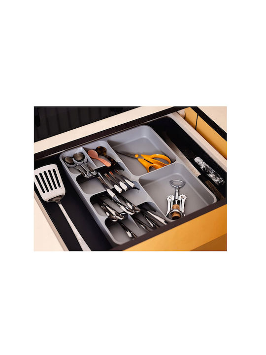 Verk Group Opening Plastic Drawer Cutlery Tray 50x39x5cm Grey