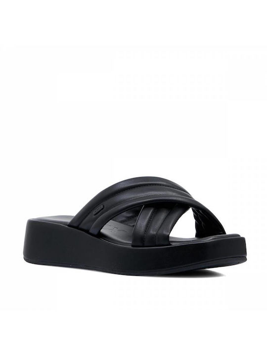 Mexx Women's Flat Sandals Flatforms in Black Color