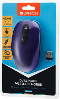Canyon MW-9 Ασύρματο Bluetooth Ποντίκι Μωβ
