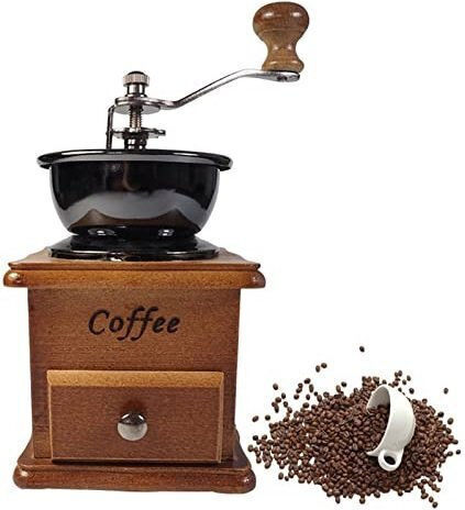 Retro Manual Coffee Grinder Brown