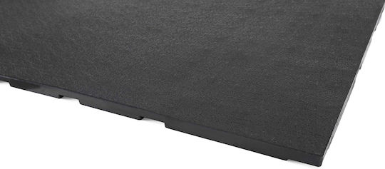 AMILA Rubber Gym Exercise Equipment Floor Mat Black 100x100x1.5cm