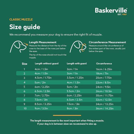 Baskerville Classic Basket Muzzle No 3