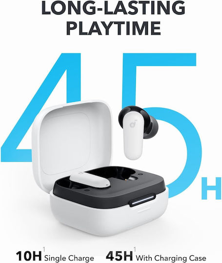Soundcore by Anker P30i In-ear Bluetooth Handsfree Căști cu Rezistență la Transpirație și Carcasă de Încărcare Alb
