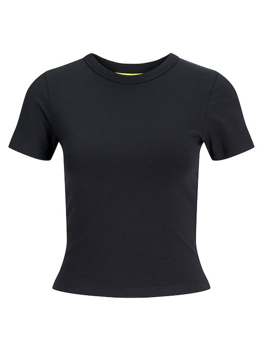 Jack & Jones Gigi Stretch Γυναικείο Αθλητικό T-shirt Black