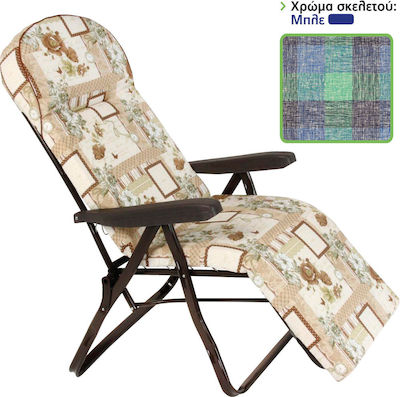 Escape Sunbed-Armchair Beach with Reclining 6 Slots Blue