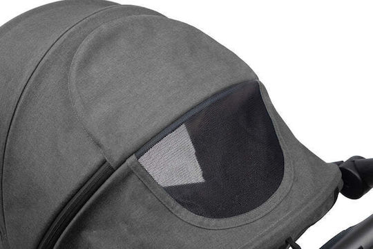 Caretero Apple Καρότσι Μωρού Kατάλληλο για Nεογέννητο Dark Grey