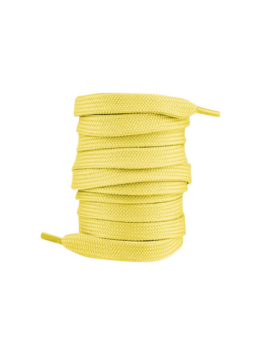 Bergal Sneaker Laces Neon Yellow 75cm Phosphorescent Flat Laces 75cm Color Yellow Width 7mm Made of Durable Polyester