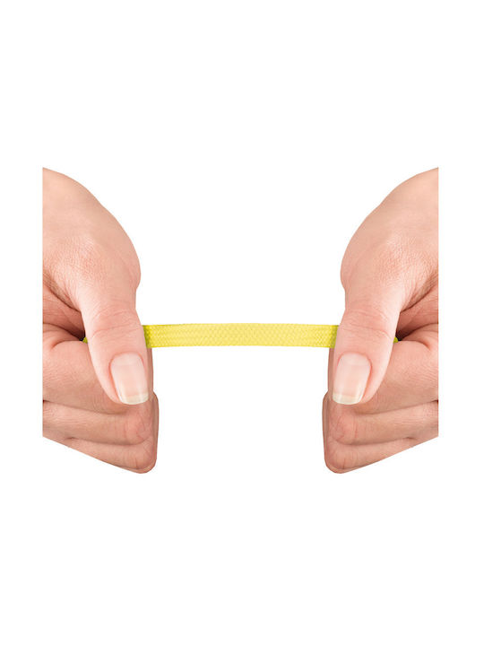 Bergal Sneaker Laces Neon Yellow 75cm Phosphorescent Flat Laces 75cm Color Yellow Width 7mm Made of Durable Polyester