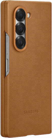 Samsung Back Cover Leather / Synthetic Leather Brown (Samsung Galaxy Fold6)