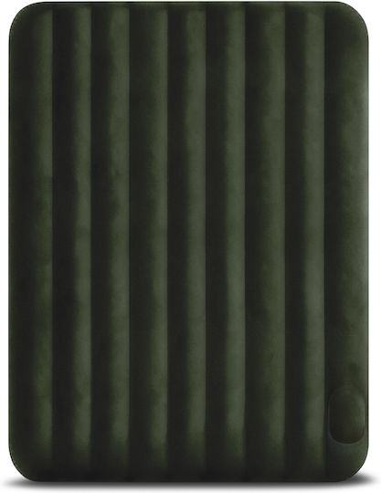 Intex Inflatable Double Air Mattress with Integrated Pump Downy 203x152x25cm Gray