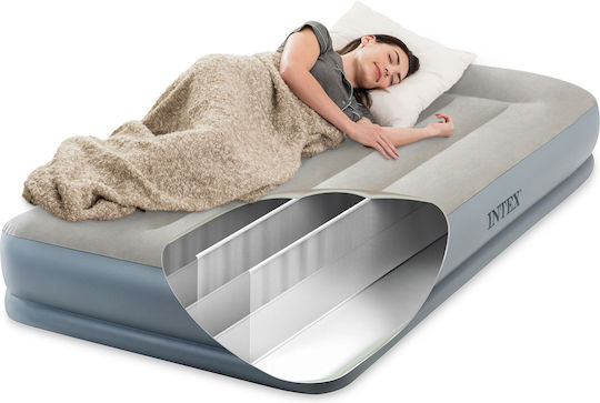 Intex Air Mattress Single with Integrated Electric Pump Mid-Rise Twin 191x99x30cm