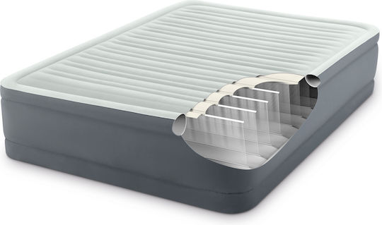 Intex Double Camping Air Mattress with Integrated Electric Pump Premaire I 203x152x46cm