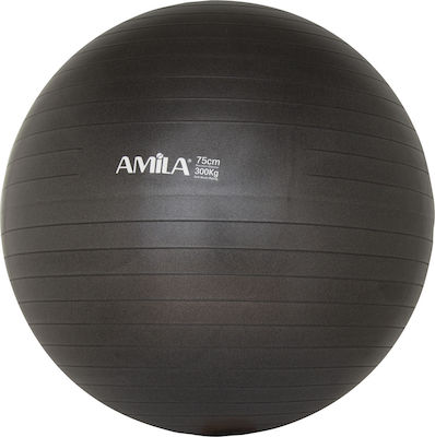 Amila Pilates Ball 75cm 1.7kg Black