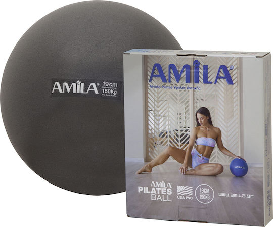 AMILA Mini Minge Pilates 19cm 0.15kg în culoare Negru