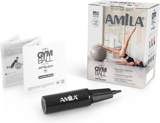 AMILA Топка Пилатес 75см , 1.35кг в Червен Цвят