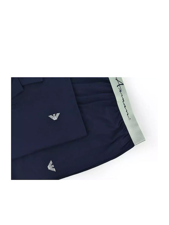 Emporio Armani Men's Summer Pajamas Set Blue