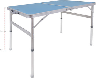 Escape Aluminum Foldable Table for Camping in Case 90x60x70cm Blue