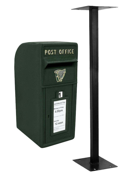 Außenbereich Briefkasten Metallisch in Grün Farbe