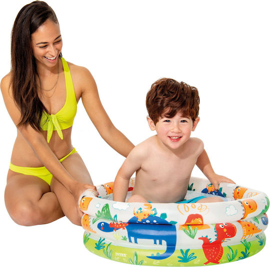 Intex Dino Children's Round PVC Swimming Pool 28L Inflatable 61x22cm Dinosaur