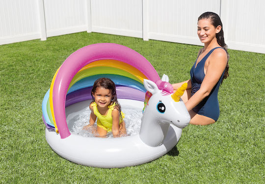 Intex Unicorn Piscină Pentru Copii Rotundă Gonflabilă 45lt 127x69cm