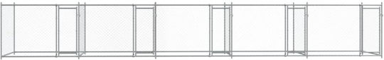 vidaXL Parc Metalic Pentru Câini 1000x200x150cm Argintiu