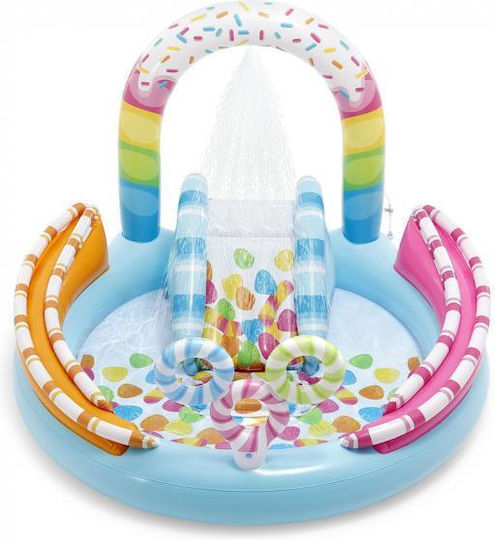 Intex Candyfun Play Center Children's Round Swimming Pool PVC 165lt Inflatable 170x122cm Light Blue