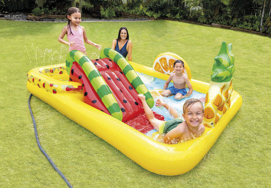 Intex Fun’n Fruity Spielcenter Kinder Schwimmbecken PVC 493lt Aufblasbar 244x191x91cm Gelbe