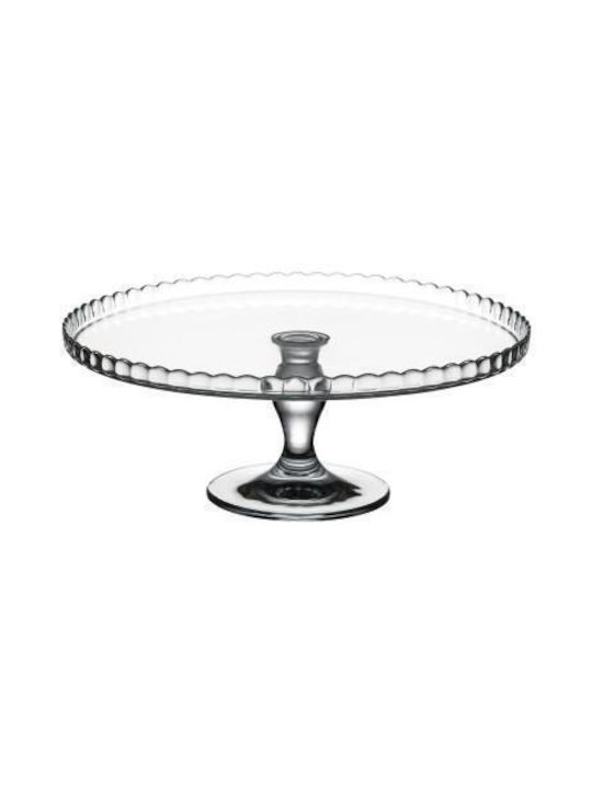 Tortieră Sticlă cu Picior Transparent 32x32buc