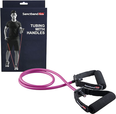 Sanctband Active Gymtube Resistance Band Hard with Handles Purple