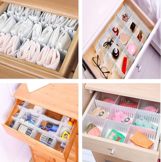 Organizator de sertare în Culoare Alb 46.3x7cm 4buc