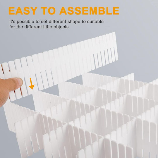 Organizator de sertare în Culoare Alb 46.3x7cm 4buc
