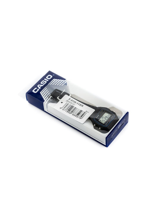 Casio Collection Digital Ceas Baterie cu Negru Brățară din cauciuc