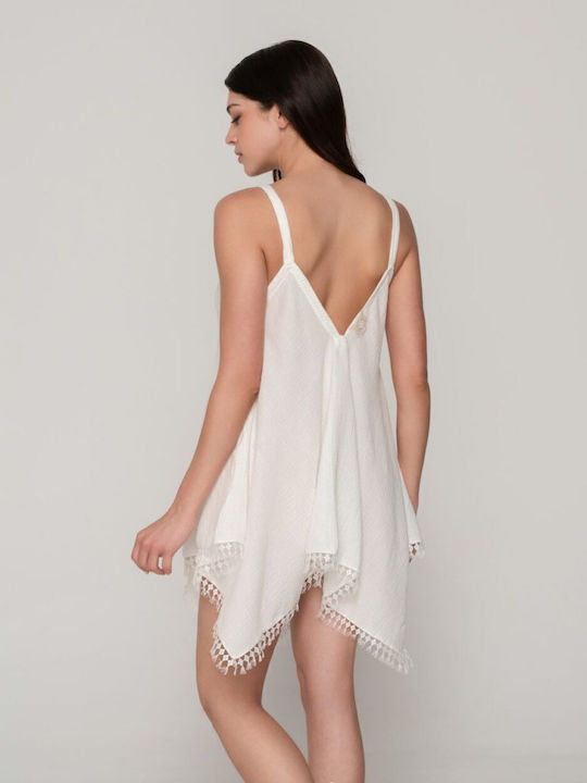 Luna Beachwear Dress White