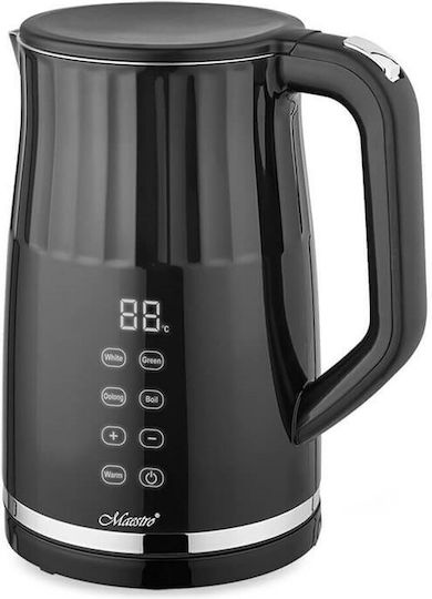 Maestro Βραστήρας 1.7lt 2200W Μαύρος