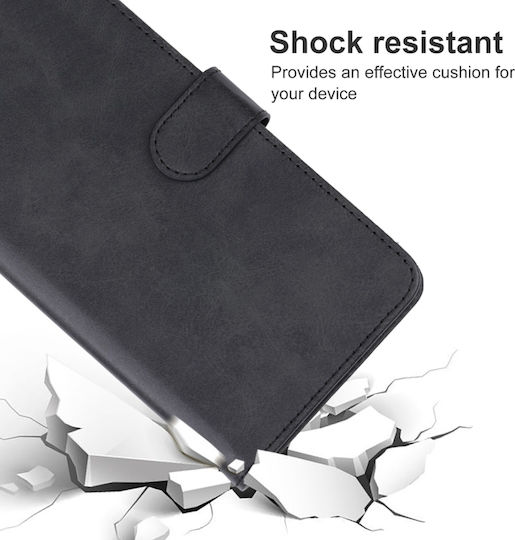 Wallet Δερμάτινο / Δερματίνης / Σιλικόνης Μαύρο (Redmi Note 13 4G)
