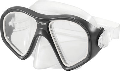 Intex Kids' Diving Mask Set with Respirator 55648 Reef Rider Μαύρη Εφηβική Black