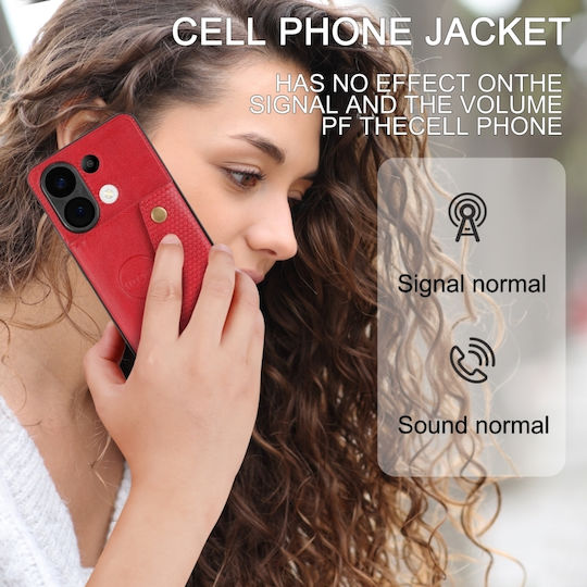 Redmi Back Cover Δερμάτινο / Δερματίνης / Σιλικόνης Κόκκινο (Redmi Note 13 4G)