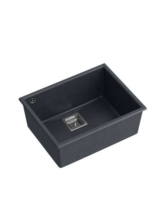 Quadron Drop-In Chiuvetă din Granit Sintetic cu robinet L55xW42cm Negru