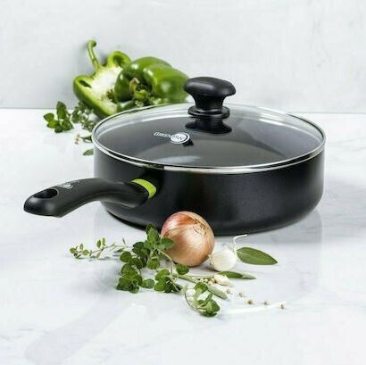 Green Pan Тиган С капачка от Алуминий Черно 24см