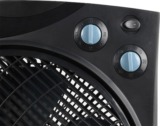 Telemax Box Fan 45W Διαμέτρου 30cm Μαύρο