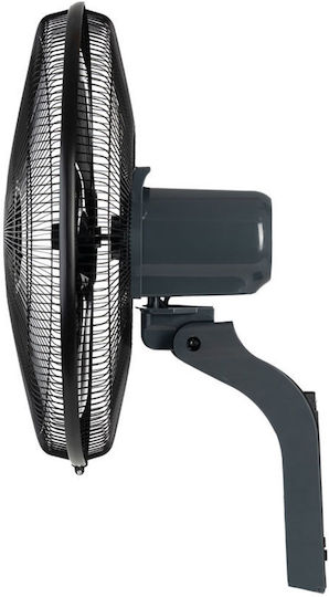 Estia Bow Wall Fan 75W Diameter 45cm with Remote Control Black