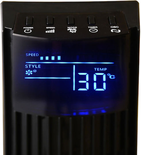 Estia Turret Fans Tower 45W With Remote Control Black