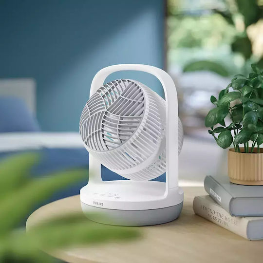 Philips Настолен Вентилатор 24W Диаметър На Вентилатора 22см Бял