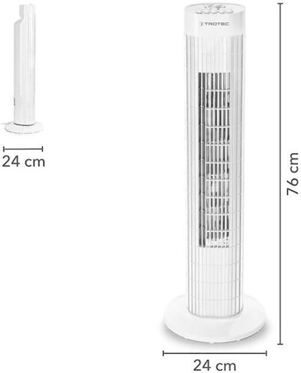 Trotec Ανεμιστήρας Πύργος 45W Λευκός