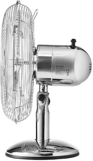 Estia Retroflow Tabletop Fan 40W with 30cm Diameter Silver