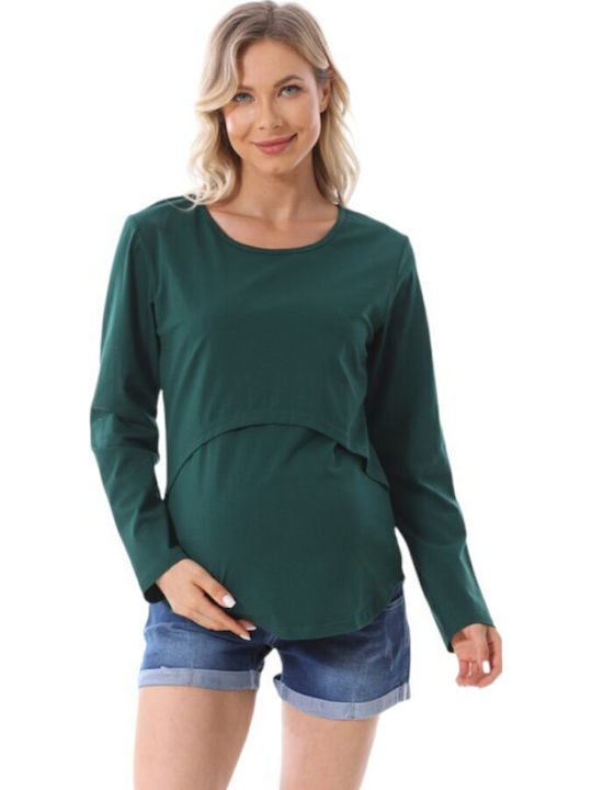 Queen Mother Top Maternity Tops Cypress Green